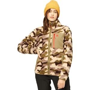 Billabong Switchback Full Zip Fleece Camo Jacket Women Large Military